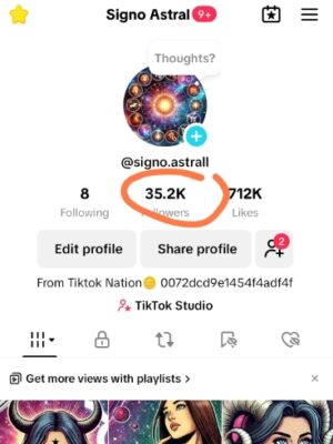 Conta tiktok 35k seguidores monetizada