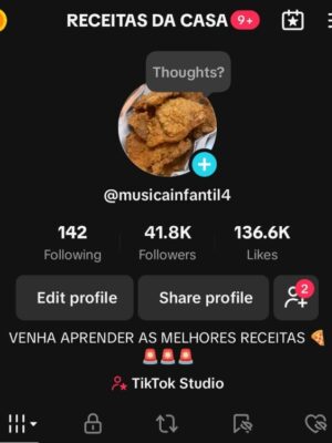 Conta tiktok 41K de seguidores