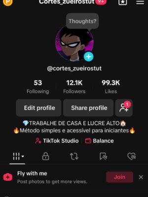 Conta monetizada tiktok 12K de seguidores