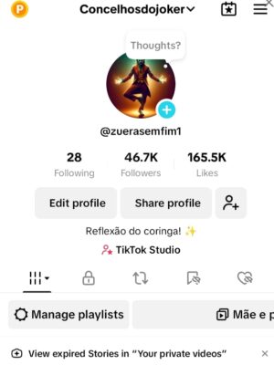 Conta monetizada tiktok 46K de seguidores