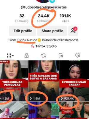 Conta monetizada 24K de seguidores