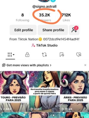 Conta Tiktok 35K de seguidores